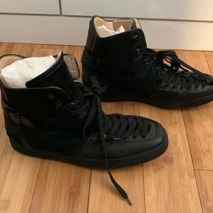 Louboutin men’s black high top sneakers, size 45